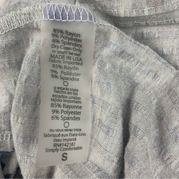 LuLaRoe Sarah Cardigan Open Front Long Duster Gray Blue Red Size Small NWT USA - Picture 5 of 6